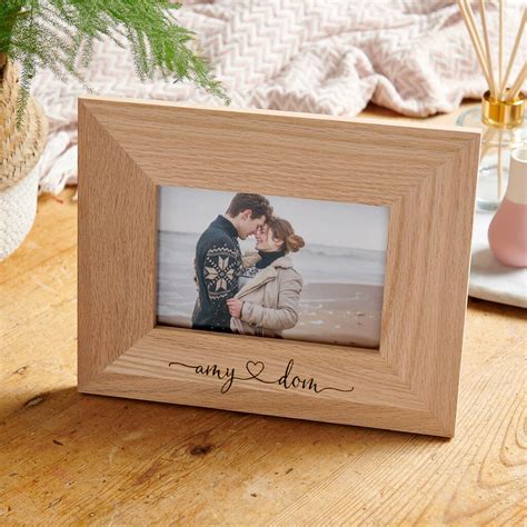 Personalised Engagement Wooden Photo Frame By Sundays Daughter