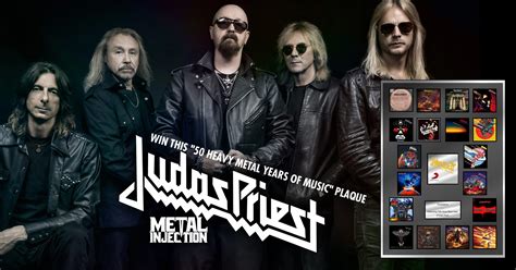 Enter To Win A Judas Priests 50 Heavy Metal Years Of Music Plaque