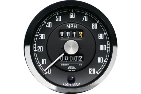 Smiths Classic Speedometer For The Mg Sportscar Mm Mph Black Dial White Print