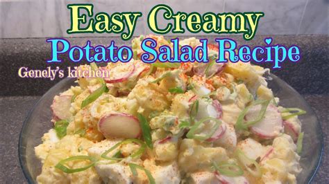 Easy Creamy Potato Salad Recipe Genelys Kitchen Youtube