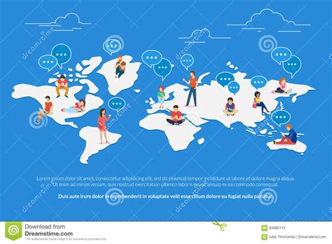 Global Communication Concept Illustration Stock Vector Illustration