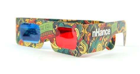 domo nhance rb3b anaglyph passive cyan and magenta red and blue paper 3d video glasses pack of