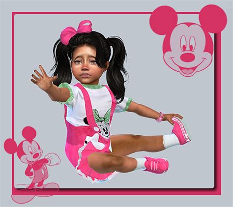 Sims4 Boutique ♔ ★ Mickey Mouse Dress And Light Shoes Für Little
