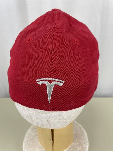 Retired Tesla Hat Designed By Tesla Motors Red Fitted Gem