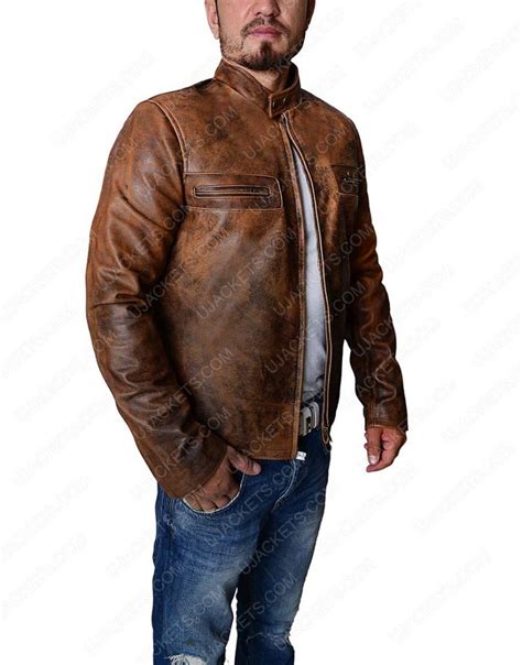 Brown Mens Distressed Leather Jacket Ujackets