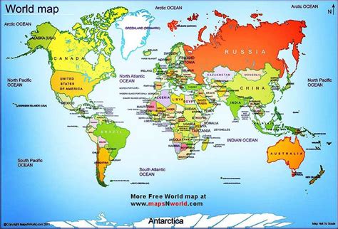 The following printable world maps can only be used for educational purposes and never for commercial, advertising, or marketing purposes. World map in 2020 | Free printable world map, World map, World political map
