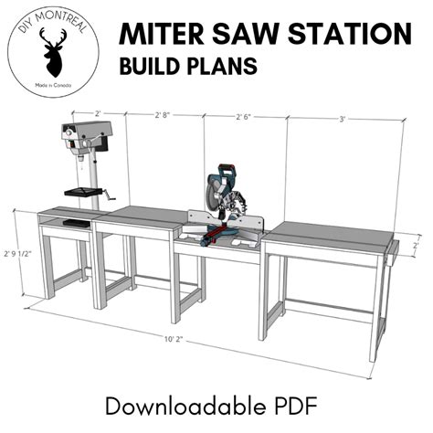 Miter Saw Station Build Plans DIY Montreal