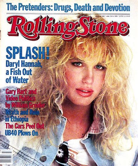 Daryl Hannah Daryl Hannah Splash Movie Gary Hart Rolling Stone Magazine Cover The Pretenders