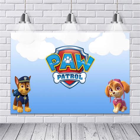 Birthday Party Photography Backdrops Paw Patrol Birthday Backdrop For