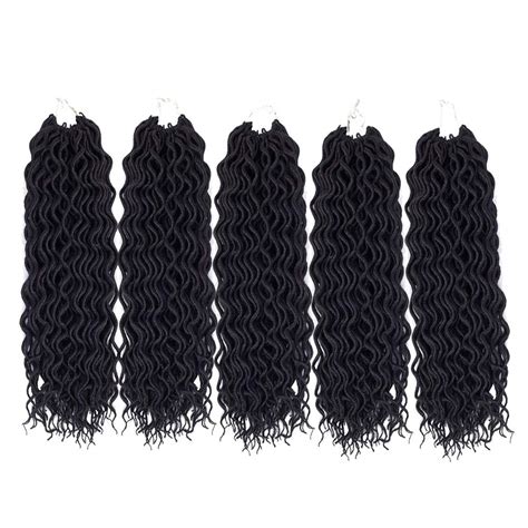 Buy 5 Pack Spring Twist Crochet Braids 14 Inch Goddess Locs Curly Wavy