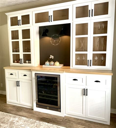 Custom Bar Cabinet With Built In Wine Fridge First Hand Custom Woodworks