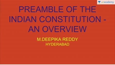 Preamble Of The Indian Constitution An Overview Shikara Academy