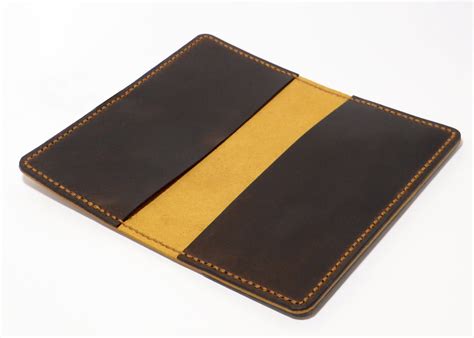 Leather Checkbook Cover Custom Handmade Leather Checkbook Holder Cc011