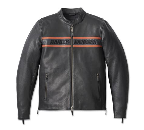 Men S Victory Lane II Leather Jacket Black Harley Davidson USA