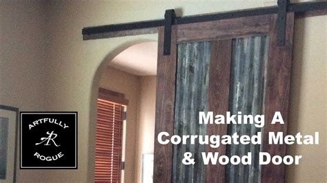 How To Build A Sliding Barn Door With Corrugated Metal Panels Youtube