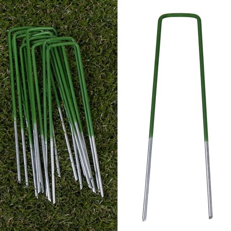 Marko Gardening U Pins Half Green Artificial Grass Turf Galvanised Metal Pegs Staples Weed Hooks