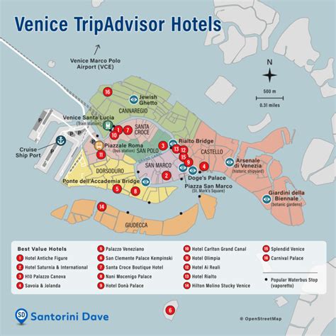 Venice Hotel Map