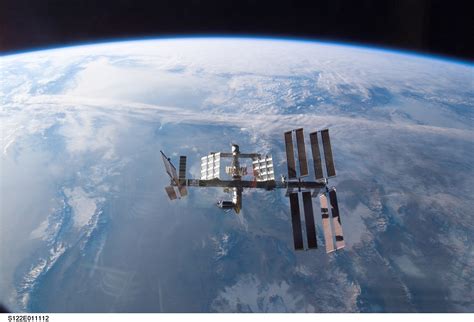 The International Space Station As Seen By The Sts 122 Shuttle Crew
