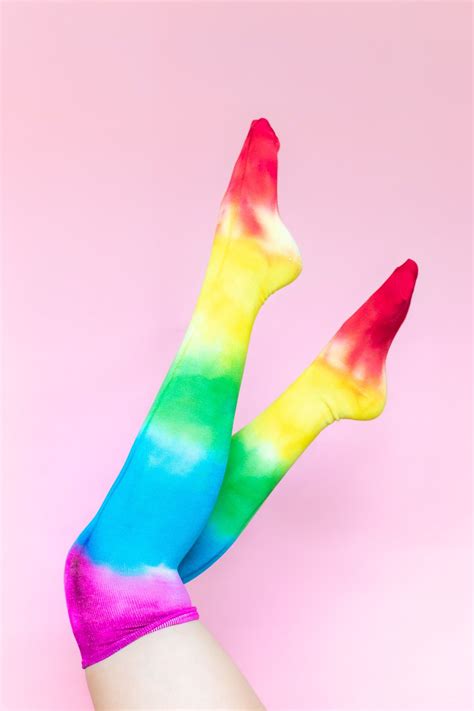 Tie Dye Socks Make Rainbow Socks For Pride Month Club Crafted Christmas Ts To Make