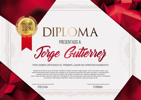 Plantilla Diploma Reconocimiento Moderno Psd 300ppp Mercado Libre