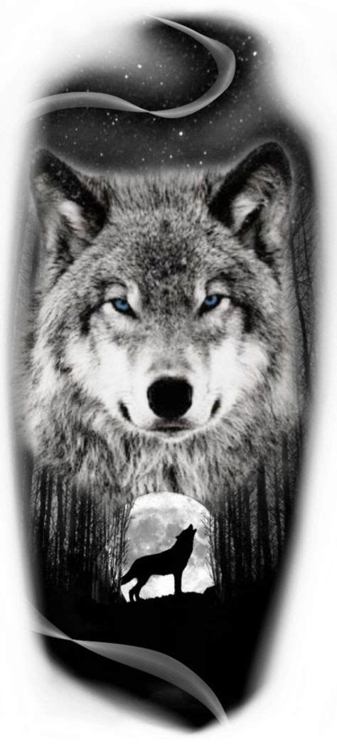 58 Ideas For Tattoo Wolf Moon With Images Wolf Tattoos Men Wolf