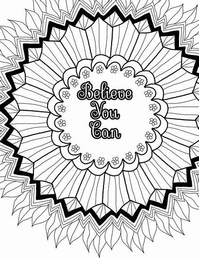 Coloring Printable Adult Pages Inspirational Books Quotes