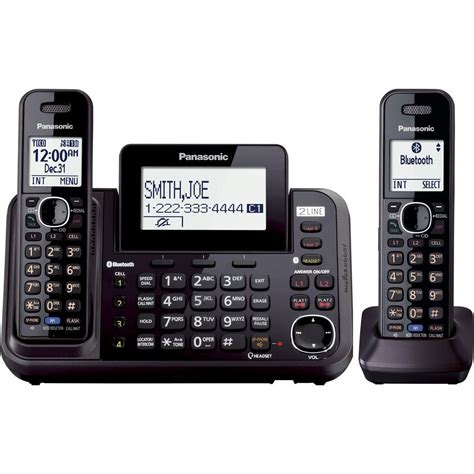 Buy Panasonic2 Line Cordless Phone System With 2 Handsets Answering
