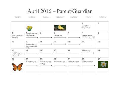 24 One Month Student Calendar Any Year Free To Edit Download And Print