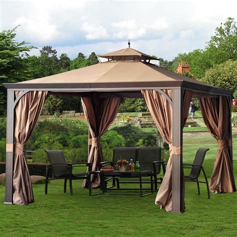 Shop for pergola canopies in outdoor shade. Sunjoy Montgomery 10' x 12' Gazebo - Outdoor Living ...