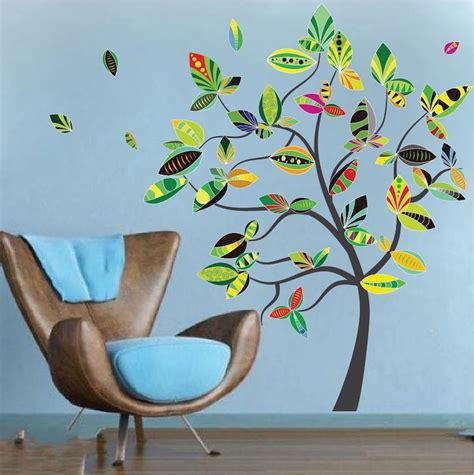 Abstract Tree Wall Decal Large Tree Wall Sticker Peel And Stick Tree