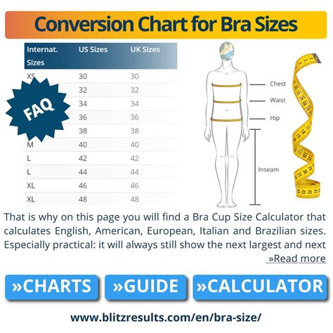 Bra Cup Sizes And Charts How To Measure Bust Conversion