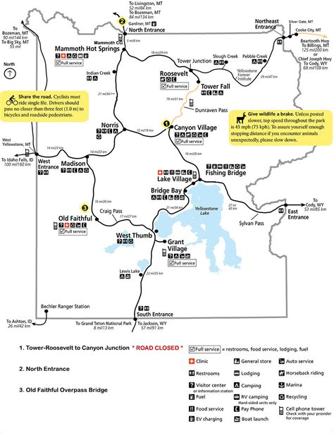 Yellowstone National Park Road Information Yellowstone Up Close And