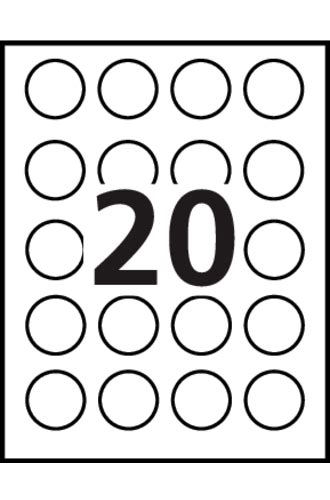 Avery High Visibility Round Labels 8293 Template 20