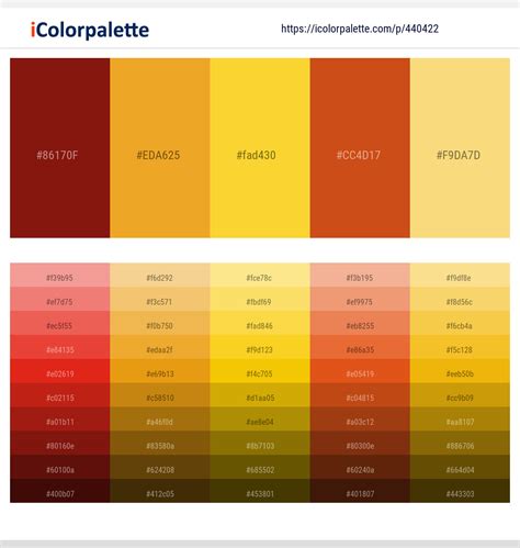 34 Yellow Color Schemes Curated Collection Of Color Palettes