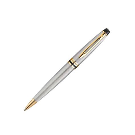 Waterman Expert Stainless Steel With Gold Trim Ballpoint Pen Pen Sense