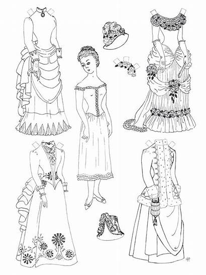 Coloring Paper Dolls Doll Pages Printable Printables