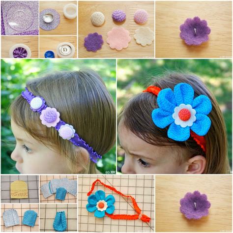 Diy Beautiful Button Headbands For Kids