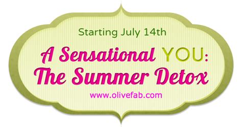 A Sensational You The Summer Detox Summer Detox How To Memorize Things Certified Health Coach