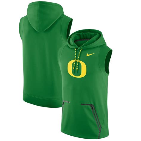 Nike Oregon Ducks Green Sleeveless Performance Pullover Hoodie