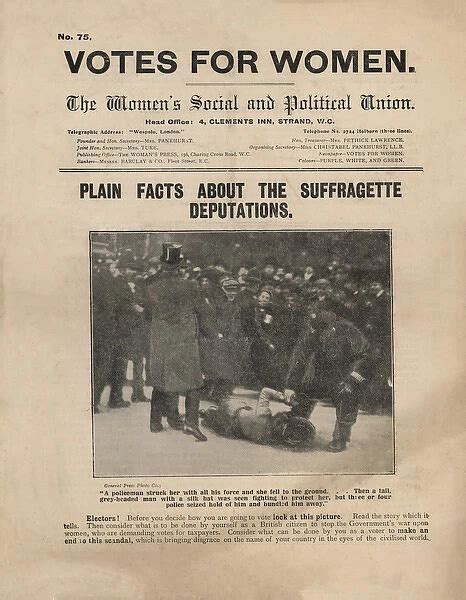 Suffragette Deputation Black Friday 1910 Leaflet No 14161664