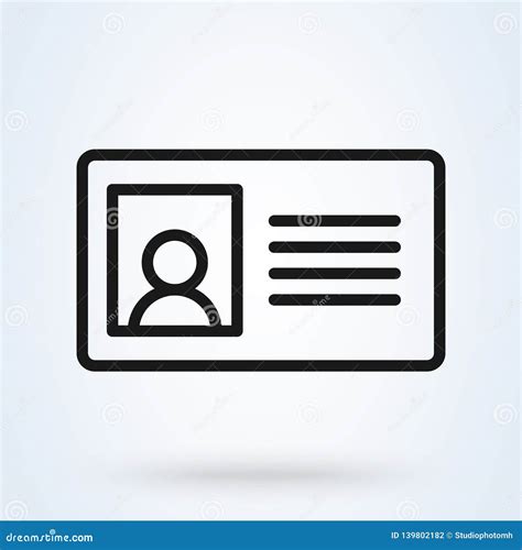 Id Card Icon User With Identity Profile Vector Illustration Stock
