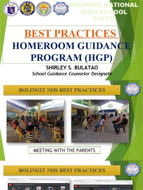 Best Practices Homeroom Guidance Program Hgp Pdf