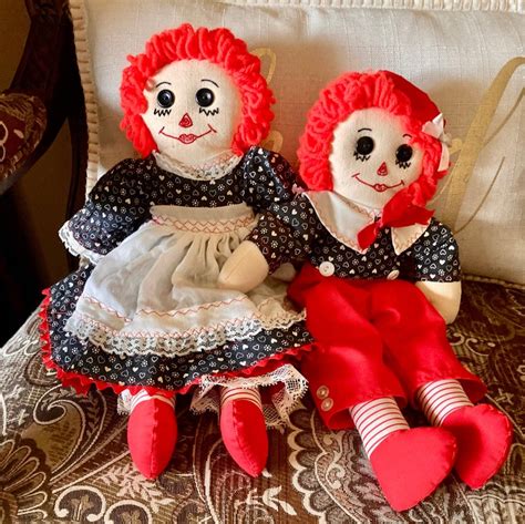 Vintage Raggedy Ann And Andy Set Etsy