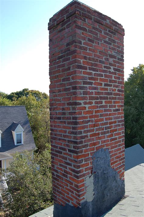 Brick Chimney Restoration In Historic District Of Salem Ma