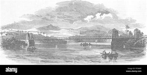 Jamaica Iron Bridge Across Martha Brae Falmouth 1851 Illustrated