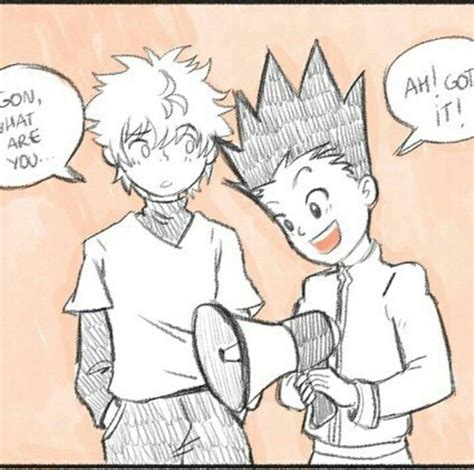 Gon Embarrassing Killua With A Megaphone Pt 12 Funny Adorable