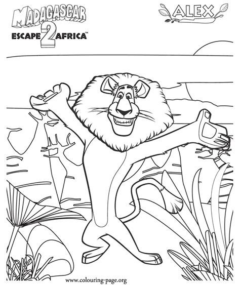 Madagascar Alex The Lion Coloring Page