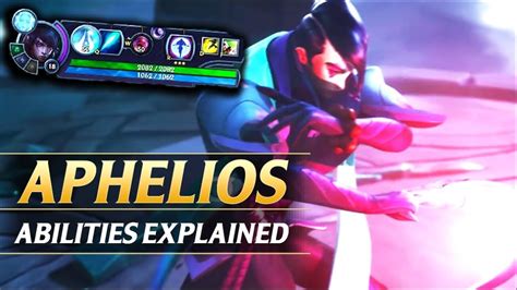 Aphelios All Abilities Explained 5 Weapons Insane Gameplay Kit