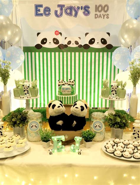 Panda Theme Baby Shower Party Ideas Photo 1 Of 24 Catch My Party