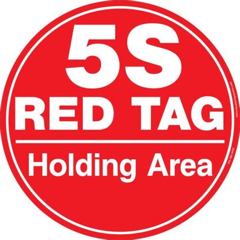 Floor Decal Round 5s Red Tag Holding Area Visual Workplace Inc